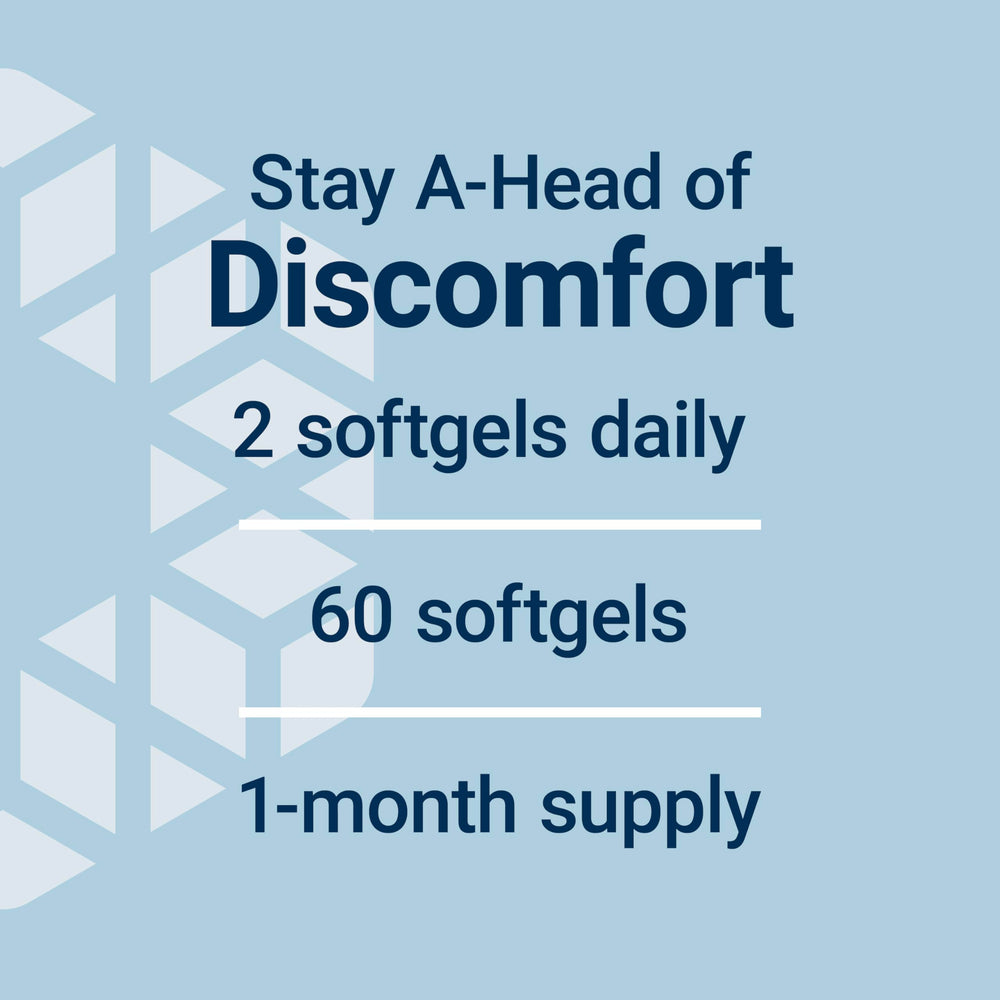 Life Extension Migra-Eeze with ginger signals balanced support for head comfort.