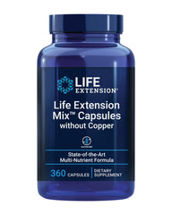 Life Extension Mix bottle front view with copper-free formula supporting overall wellness.