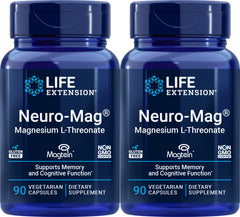 Life Extension Neuro-mag bottle front label highlighting brain-friendly magnesium benefits