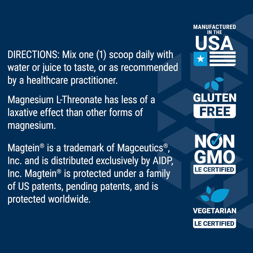 Life Extension Neuro-Mag non-GMO tag on product packaging.