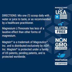 Life Extension Neuro-Mag non-GMO tag on product packaging.