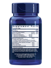 Life Extension softgels closeup showing glossy oil-based nutrients for daily vitality