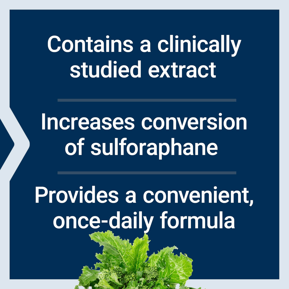 Life Extension Optimized Broccoli capsules closeup – easy, on-the-go daily capsule.