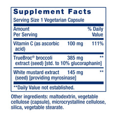 Life Extension Optimized Broccoli seed-extract ingredient – highlights myrosinase boost aiding sulforaphane formation.