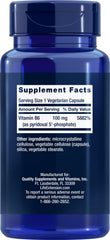 Life Extension P5P capsules closeup showing individual capsules for metabolism support