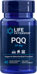 Life Extension PQQ bottle pour shows capsules for daily energy support