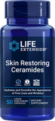 Life Extension Skin Restoring Ceramides bottle promotes hydration for smoother skin.