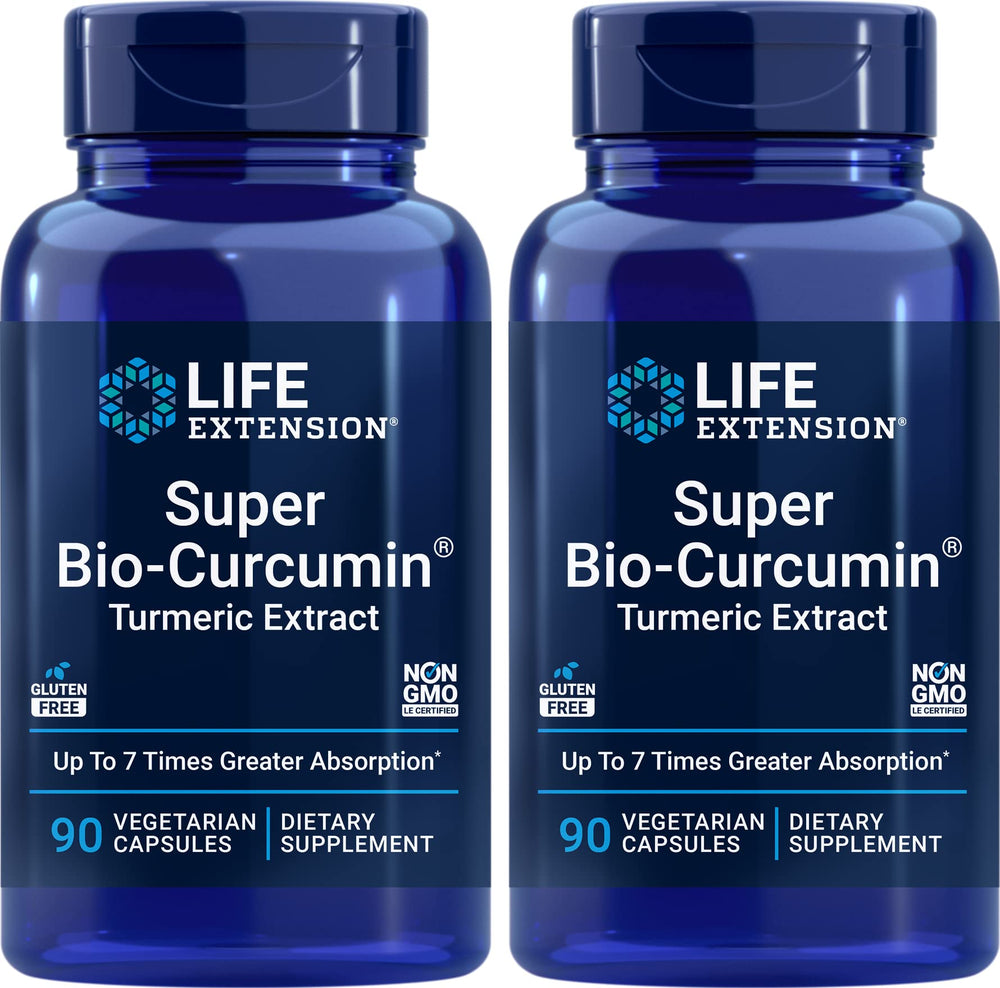 Life Extension Super Bio-Curcumin bottle front view for antioxidant support.