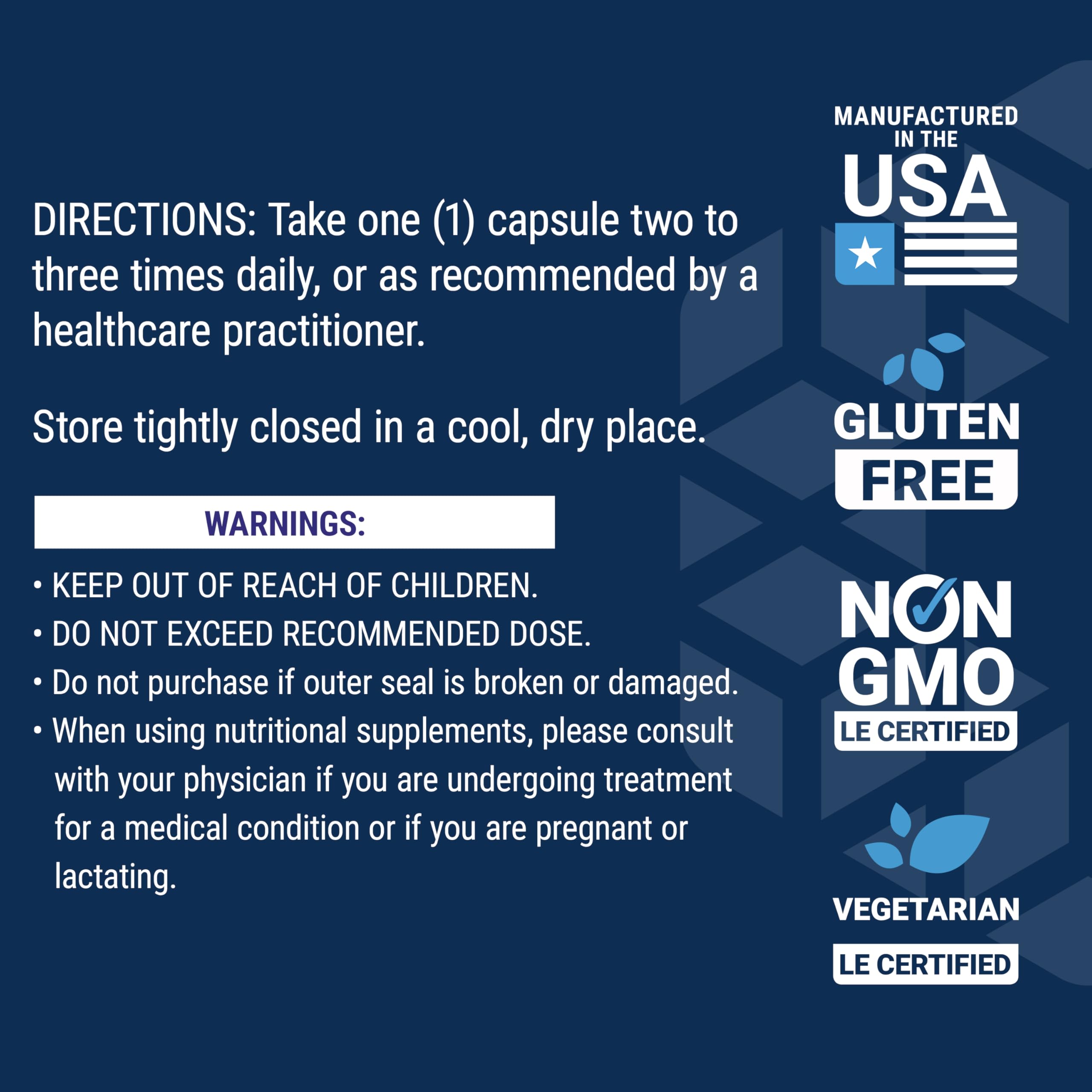 USA-made packaging conveys domestic manufacturing and quality checks.