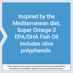 Life Extension Super Omega-3 bottle side view showcases 120 softgels in a single container.