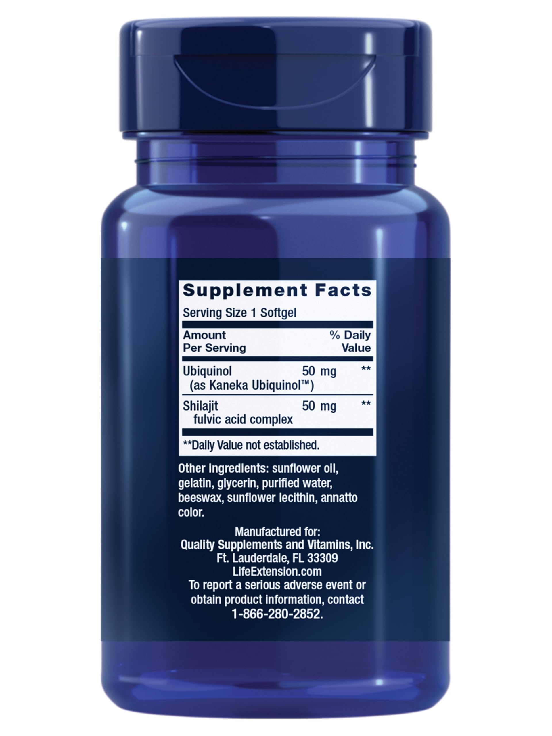 Life Extension Super Ubiquinol CoQ10 capsules ready for daily intake