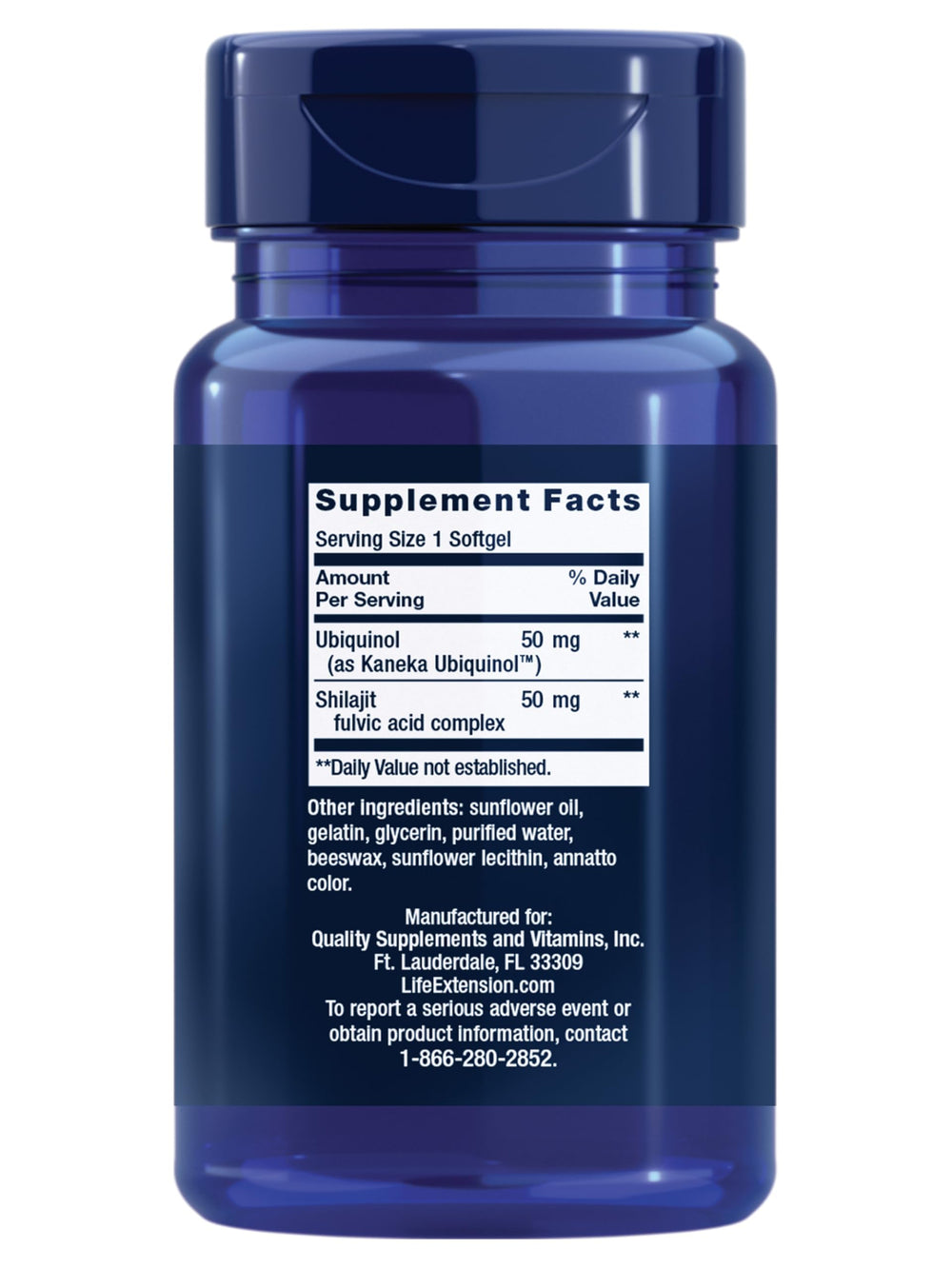 Life Extension Super Ubiquinol CoQ10 capsules ready for daily intake