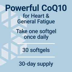 Gluten-free badge on Life Extension CoQ10 product image.