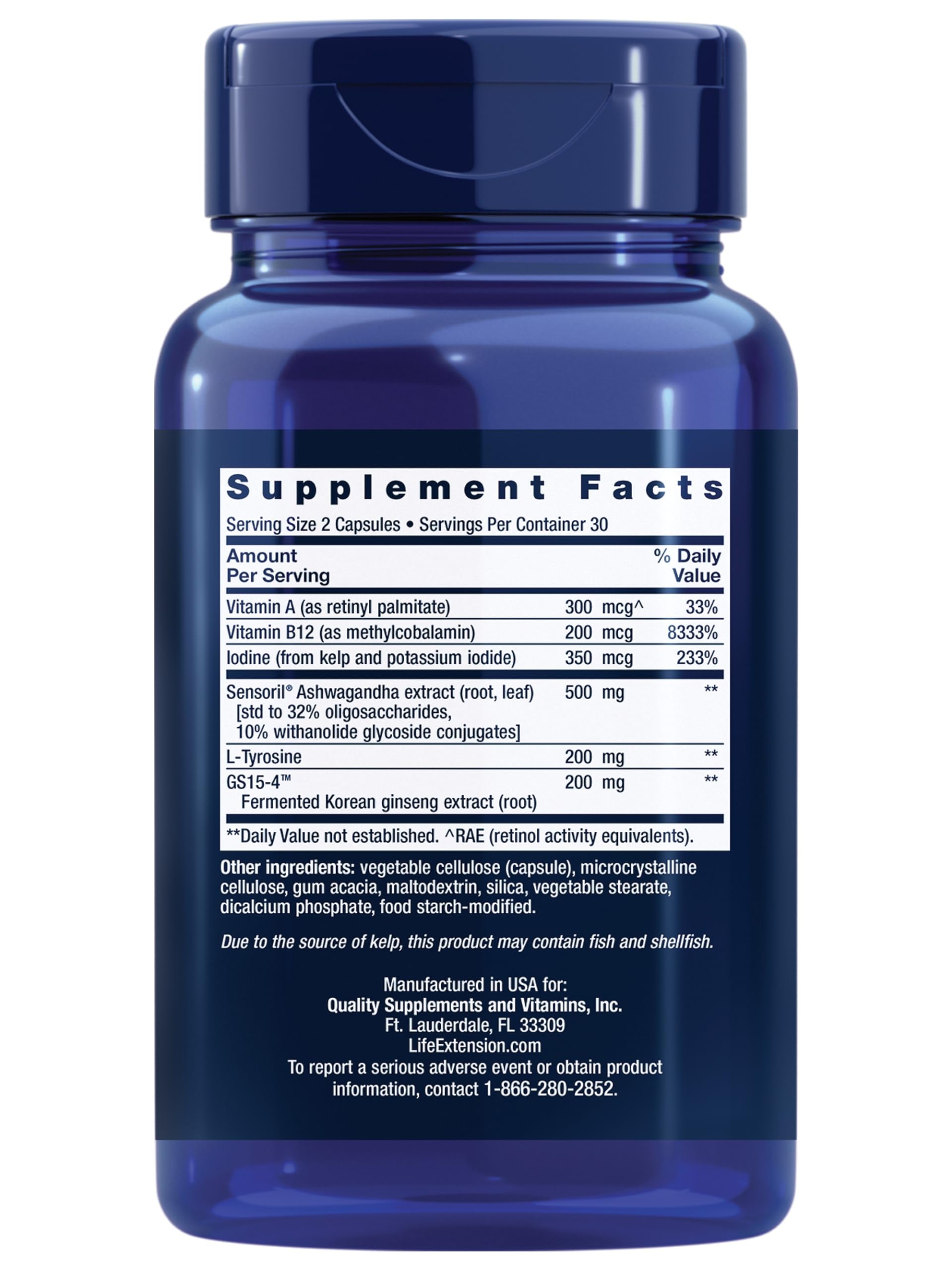 Life Extension Thyroid Support Complex capsules close-up for daily use