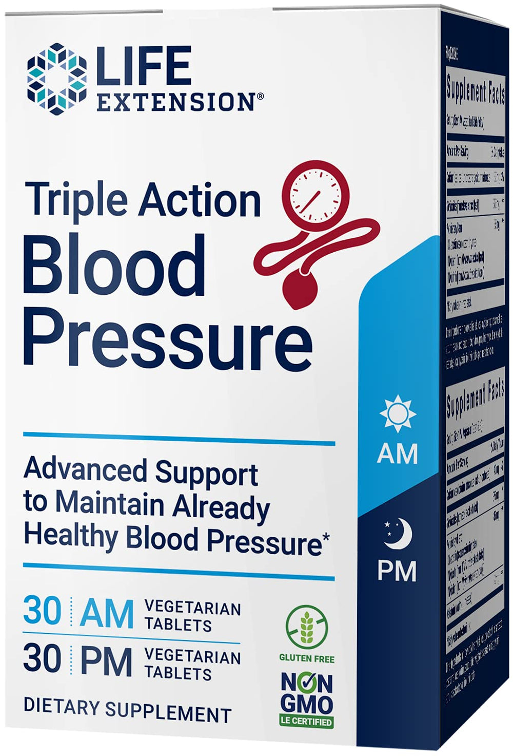 Life Extension Triple Action bottle front view highlighting day and night support.