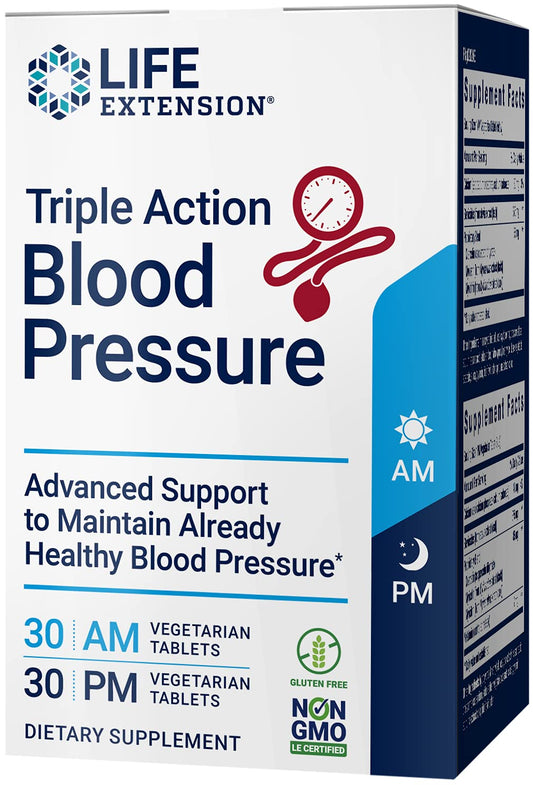Life Extension Triple Action bottle front view highlighting day and night support.