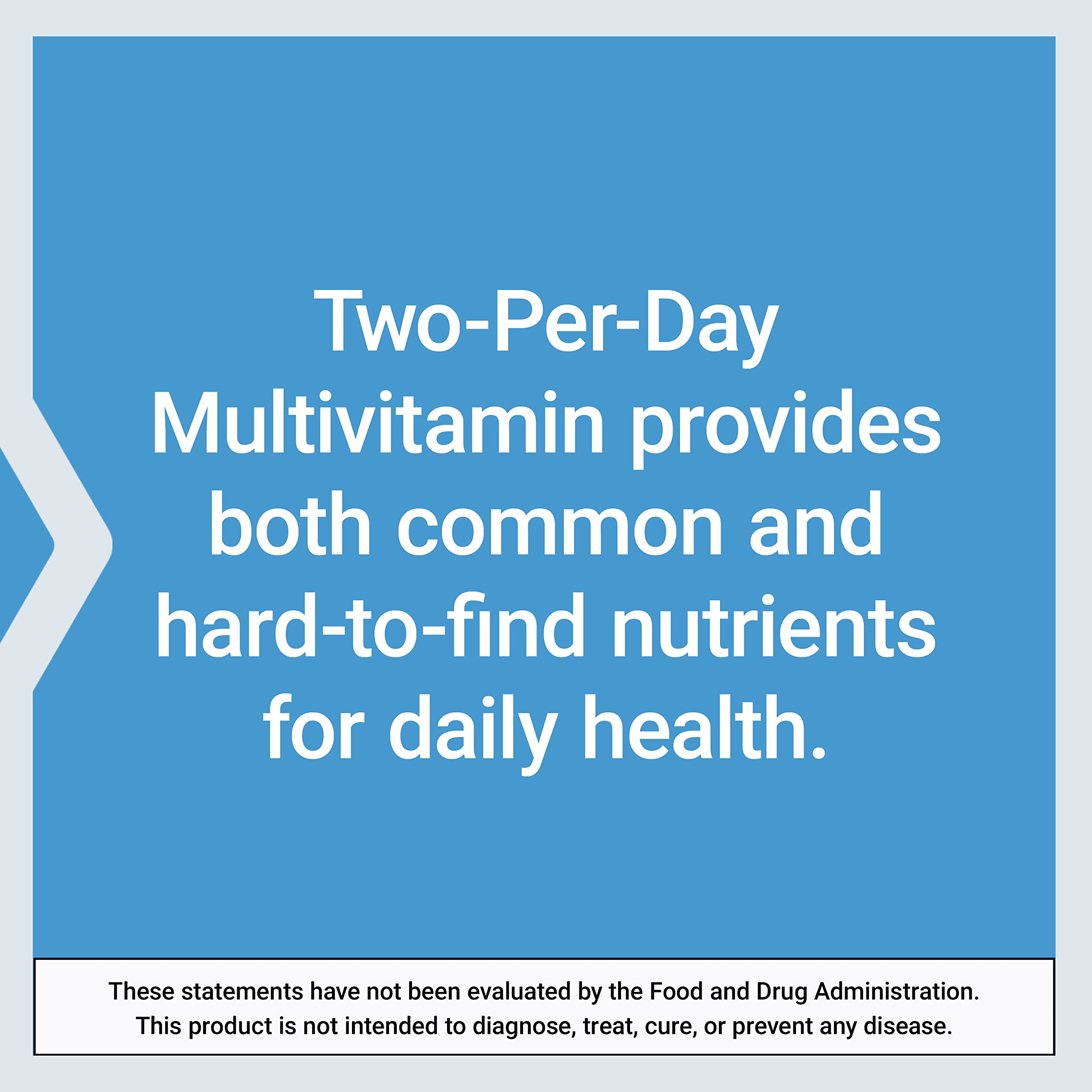 Close detail of Life Extension Two-Per-Day label listing vitamins and minerals