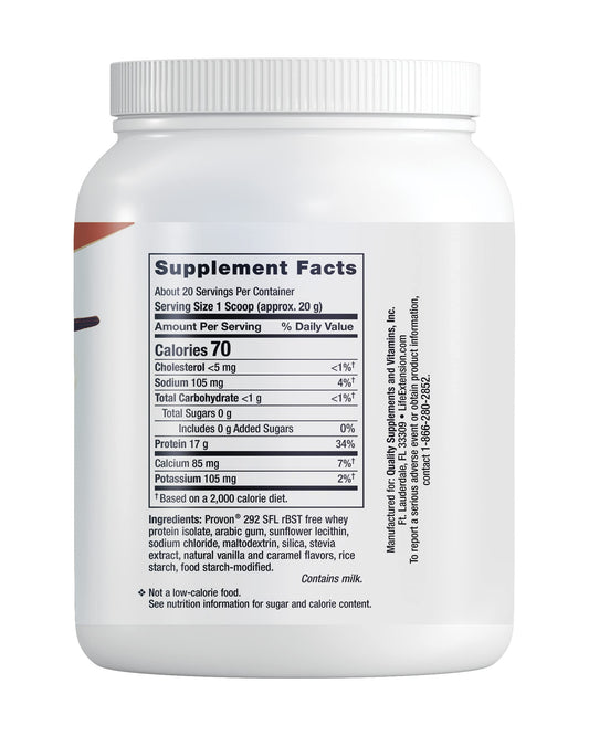 Life Extension Wellness Code Whey Protein Isolate Vanilla scoop with powder for quick shakes
