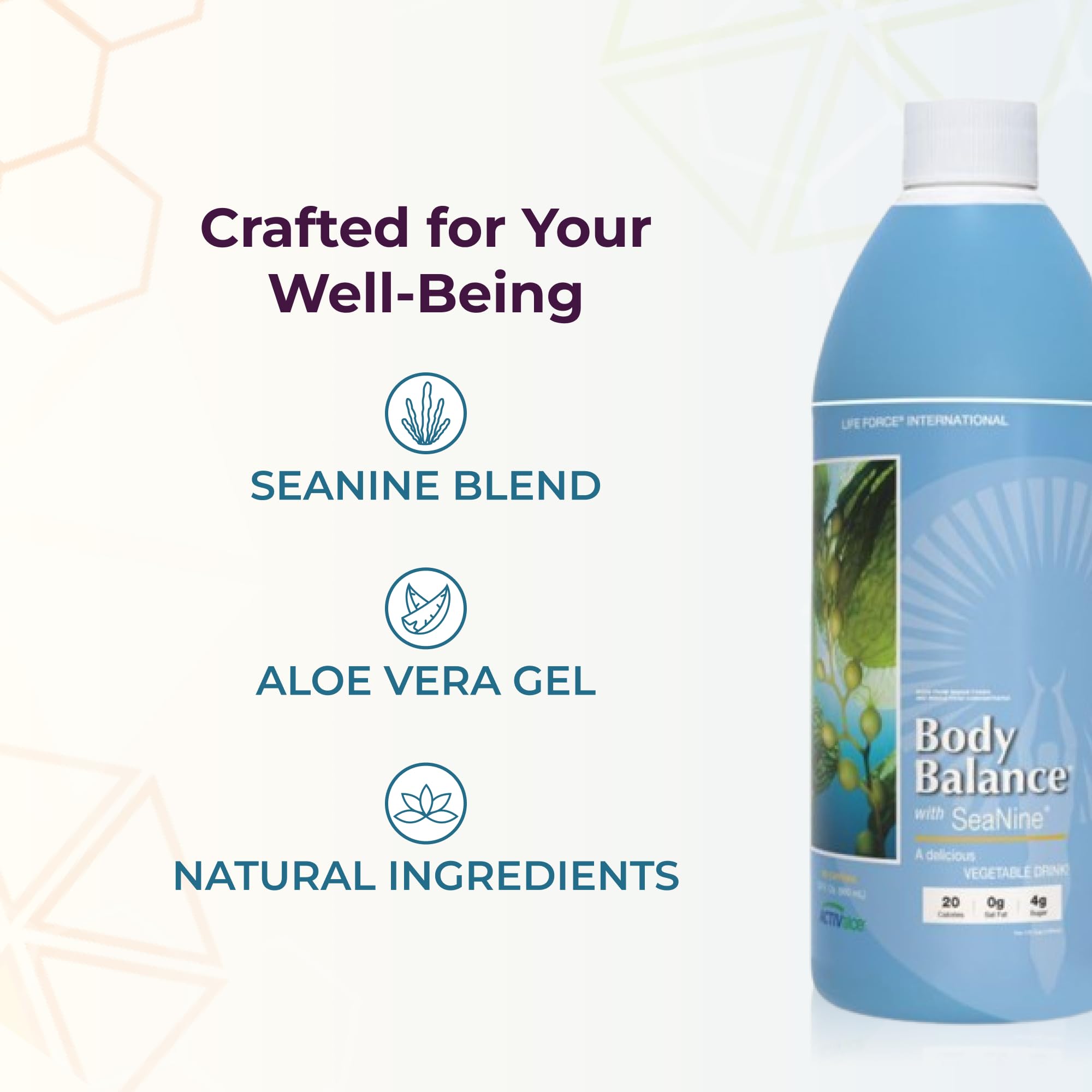 Life Force Youngevity Body Balance aloe inner leaf image emphasizing aloe vera hydration.