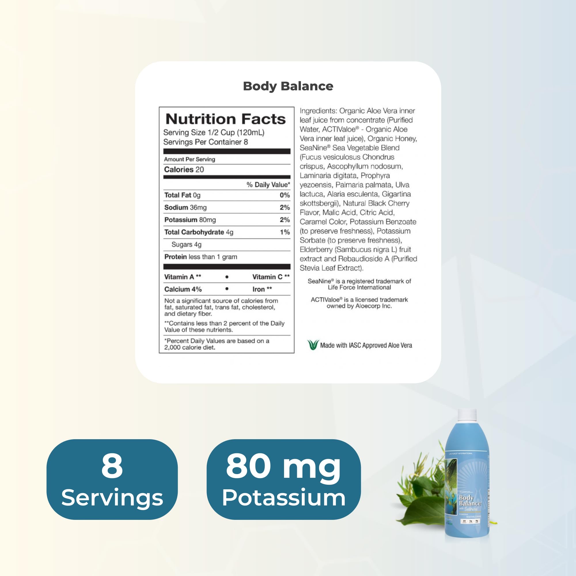 Life Force Youngevity Body Balance sea vegetables blend visualizing SeaNine minerals.
