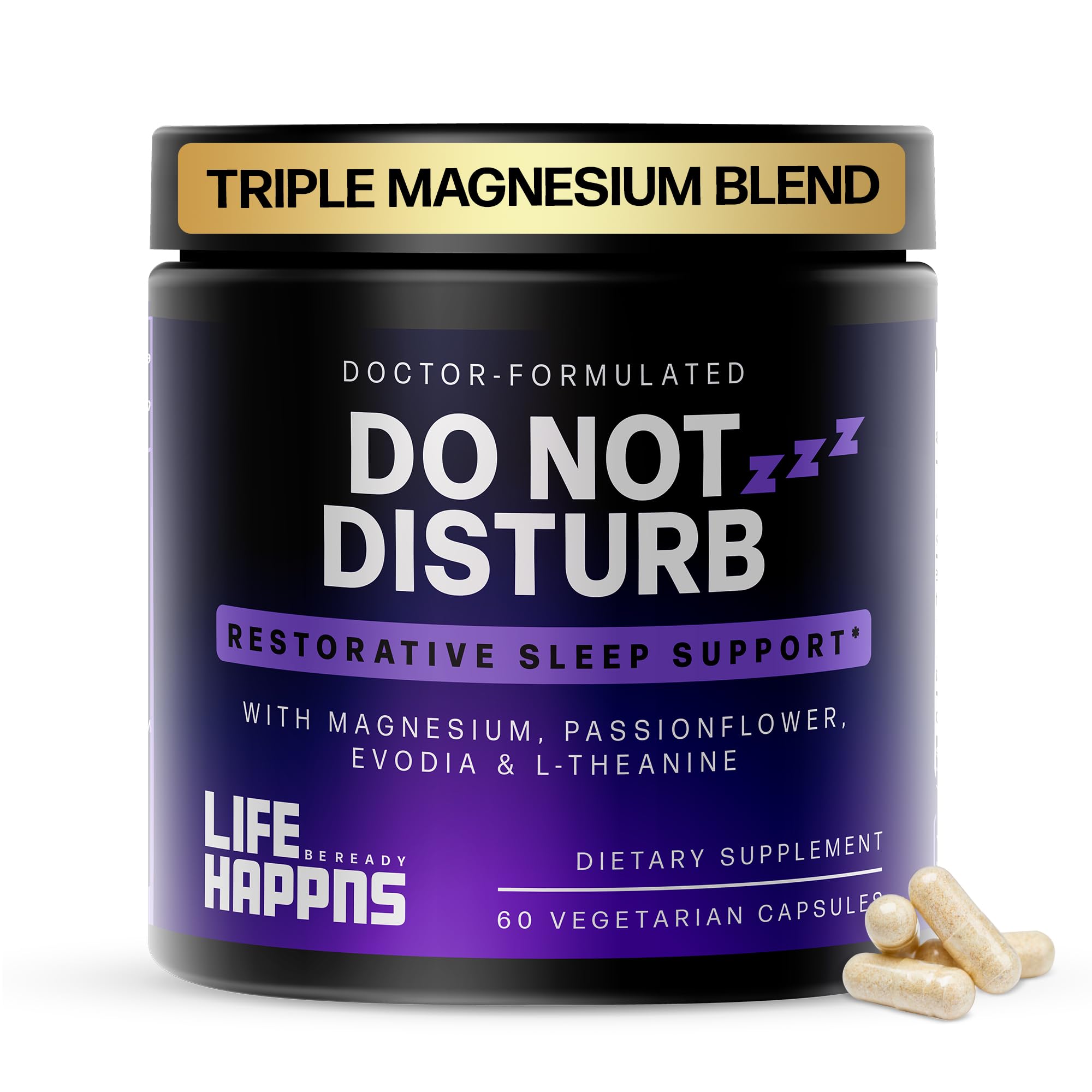 Life Happns Be Ready triple magnesium bottle supports nightly relaxation