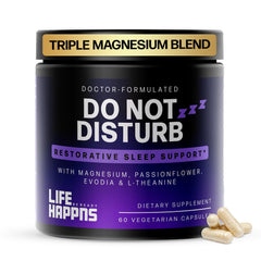 Life Happns Be Ready triple magnesium bottle supports nightly relaxation