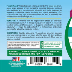 Life Infused Flora Infused Probiotics daily use capsules for everyday routine