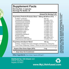 Life Infused Flora Infused Probiotics manufactured in USA facility