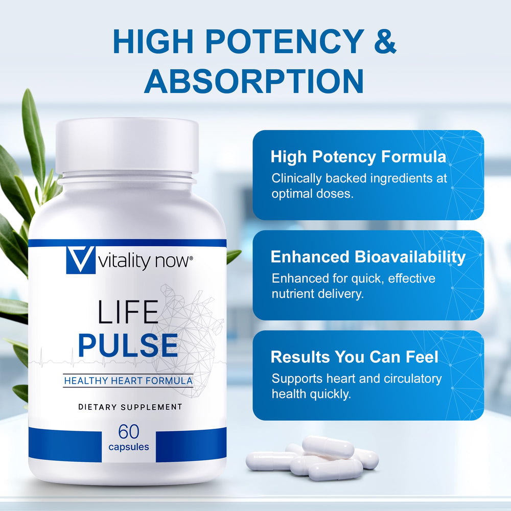 Vitality Now Life Pulse label emphasizes science-backed formulation by a NASA scientist