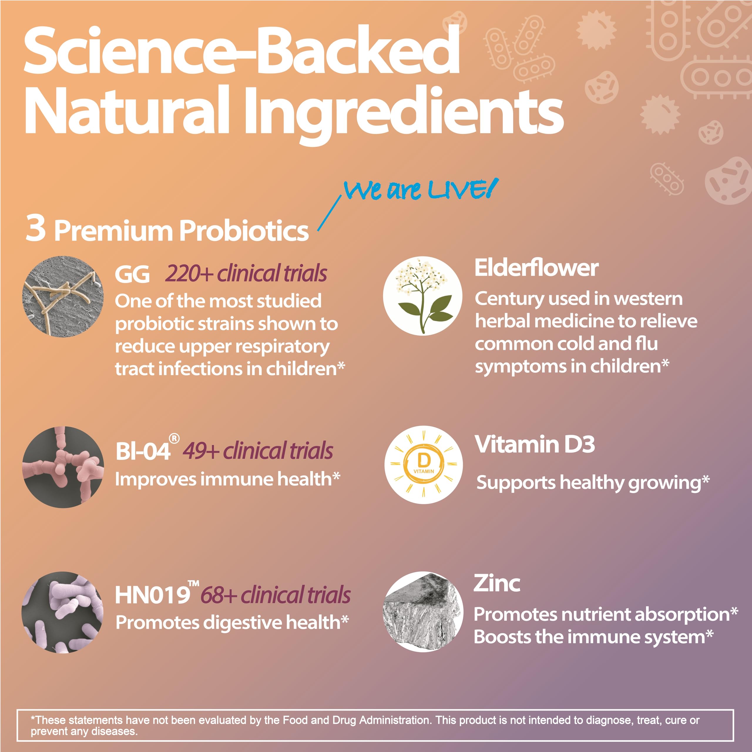 Life-Space Children Immune Support powder being dispensed for easy dosing