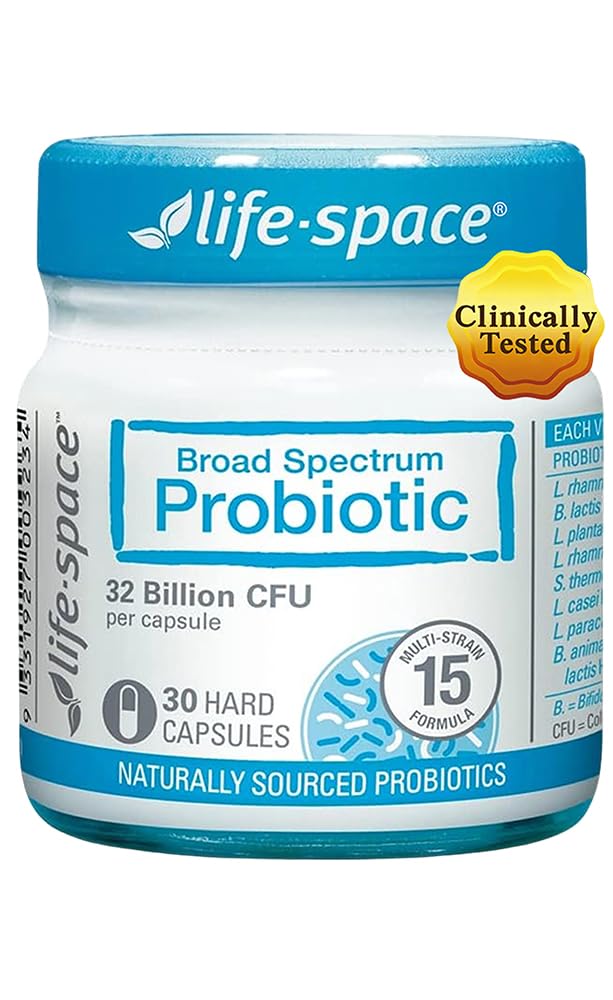 Life-Space Premium Probiotics bottle front for daily digestive support.