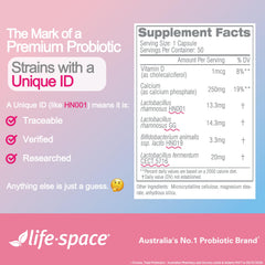 Life-Space baby growth support concept with probiotic bottle