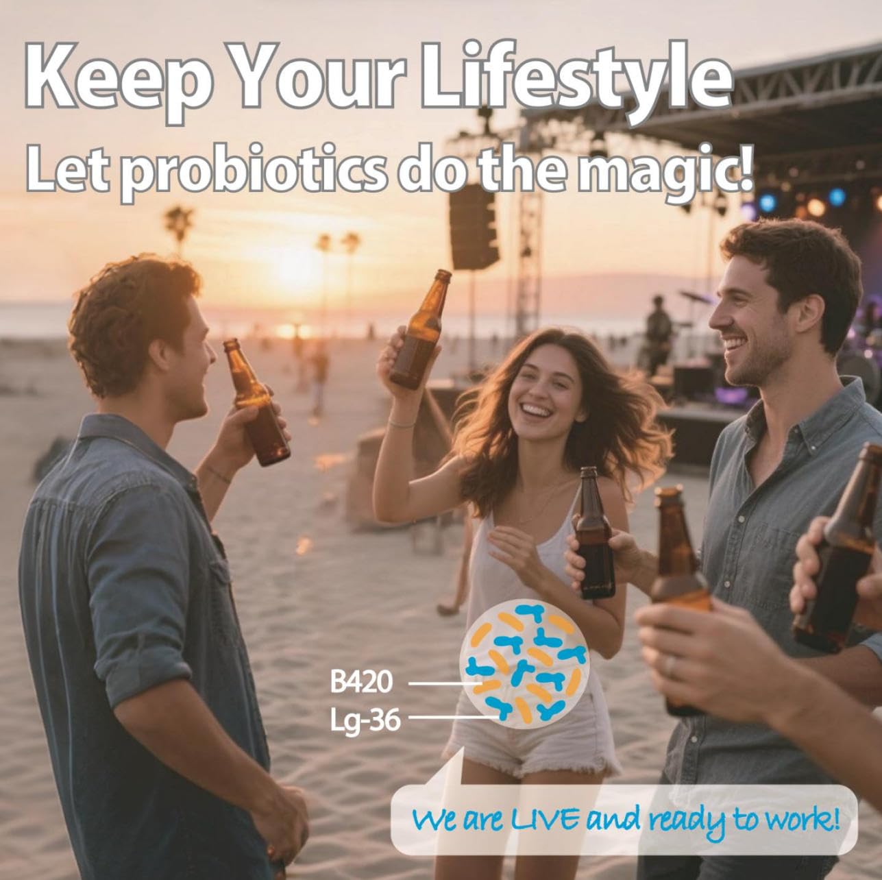 Life-Space Shape B420 features patented strains B420 and Lg-36 for targeted gut health.