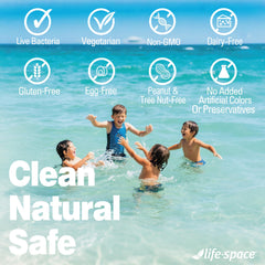 Life-Space Australian-made probiotic packaging indicating quality and safety.