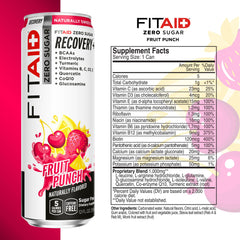 LifeAID Fitaid recovery drink label shows zero sugar and vegan formula