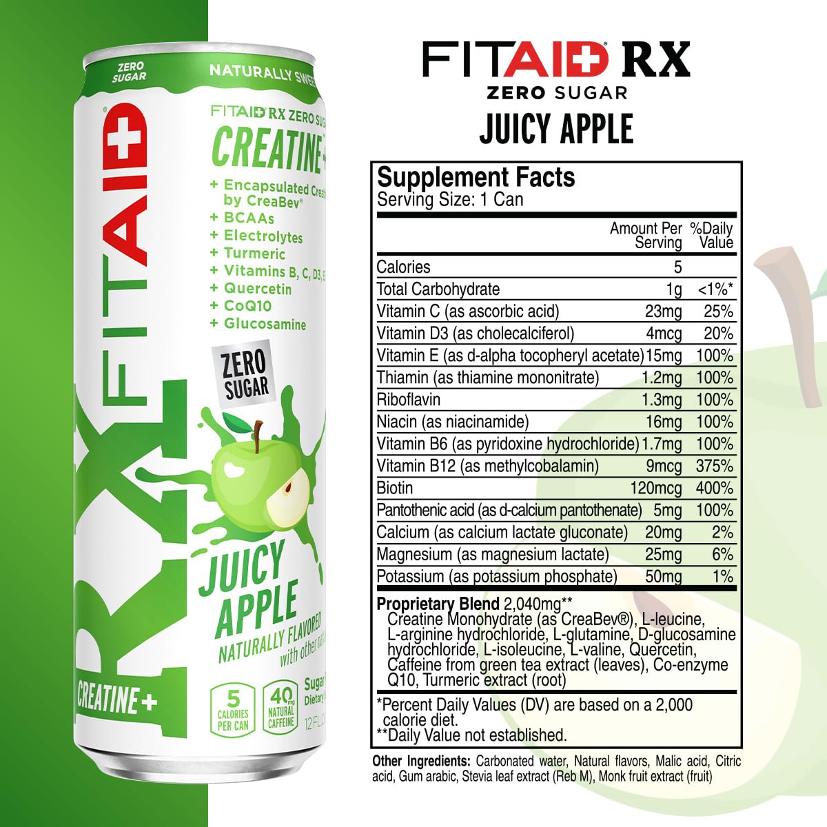 Glass of FITAID RX Zero Sugar ready to sip post-workout.