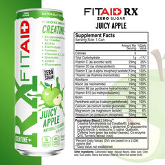 Glass of FITAID RX Zero Sugar ready to sip post-workout.