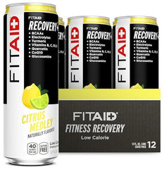 FITAID RX Zero Sugar being mixed in a glass to showcase texture and carbonation