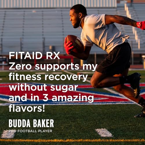 Pouring FITAID RX Zero Sugar into a glass for a refreshing, low-calorie drink