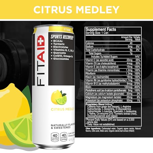 LIFEAID FITAID strawberry-lemonade can offers bright, flavorful hydration after training.