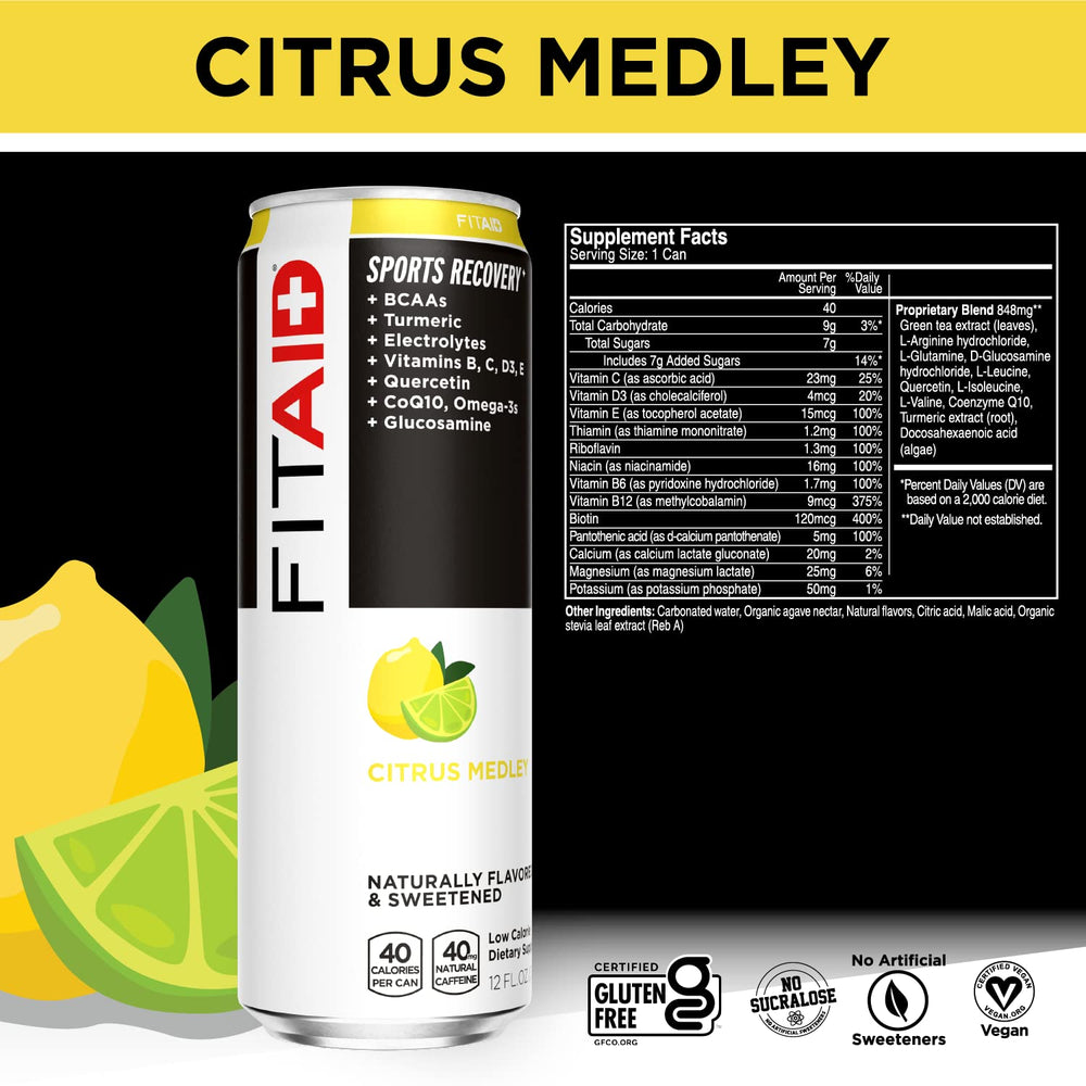 Rainbow pack front display showing multiple FITAID blends.