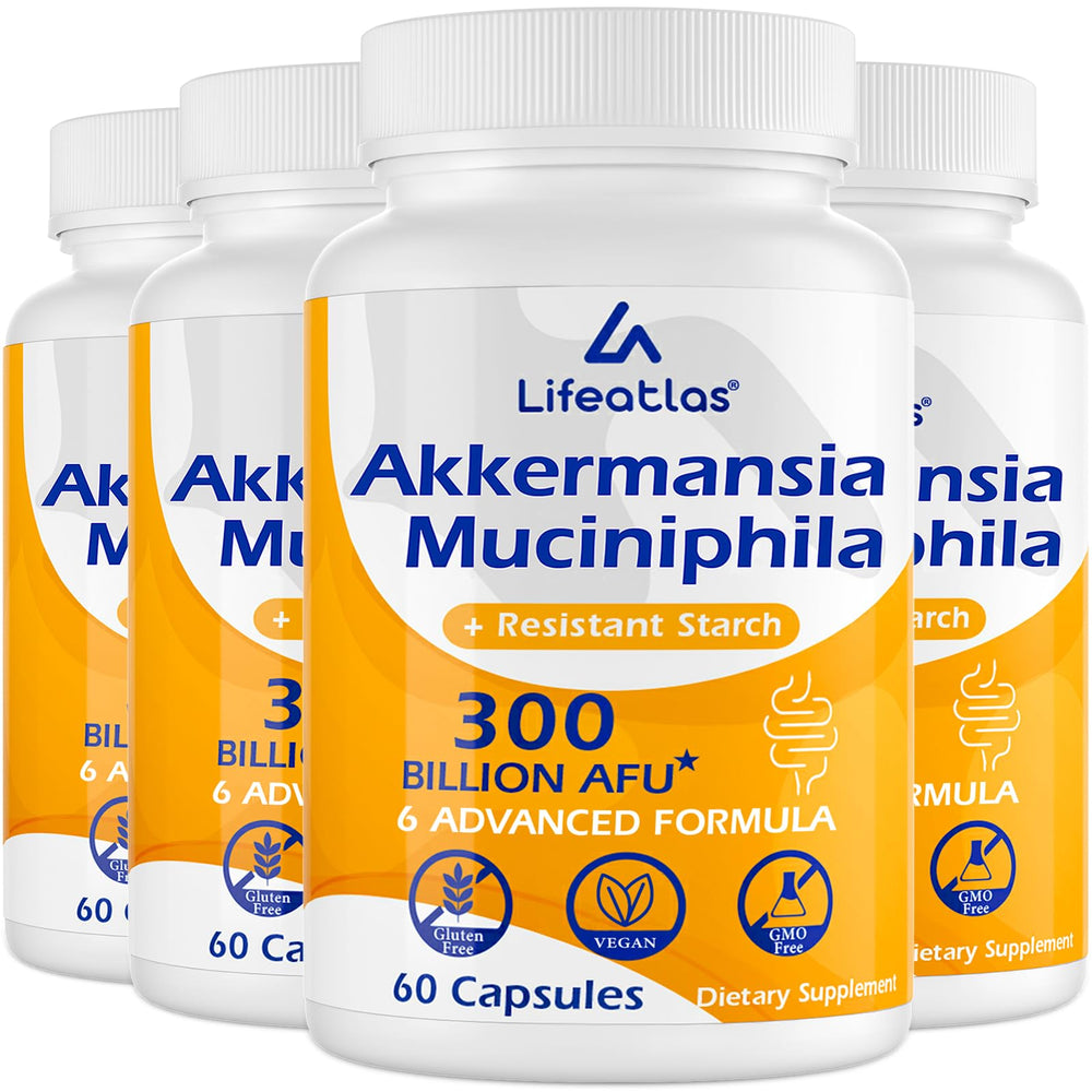 Lifeatlas Akkermansia bottle cap for daily gut support