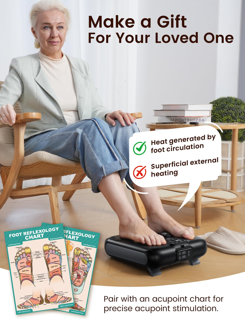 Lifechill massager with fast charging and long battery life for cordless use.