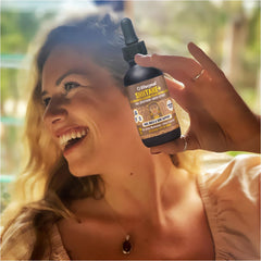 Life Cykel drops on skin for easy daily skin and hair support.