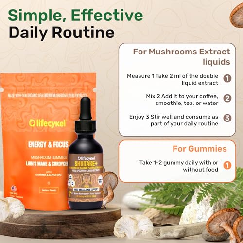 Life Cykel energy gummies 10-count offer daytime focus alongside drops.