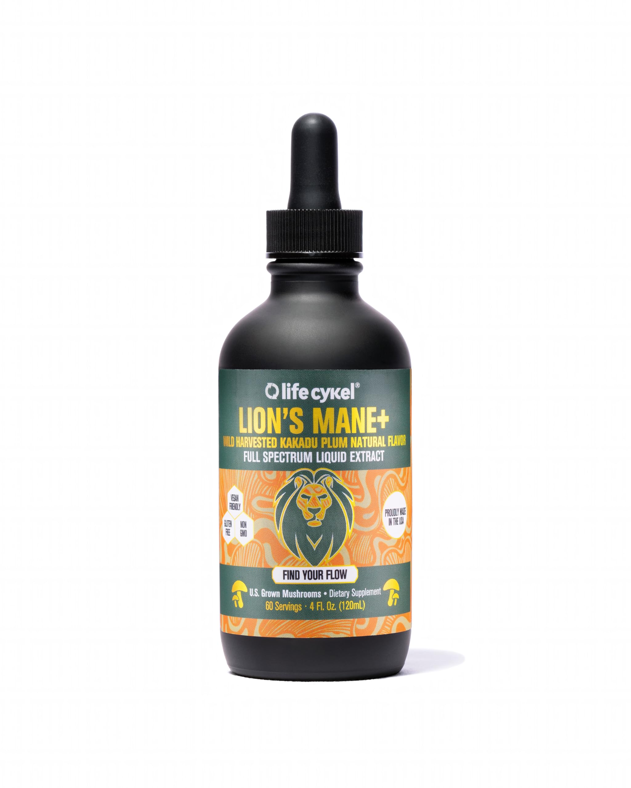 Life Cykel Lion's Mane extract bottle boosts focus and memory