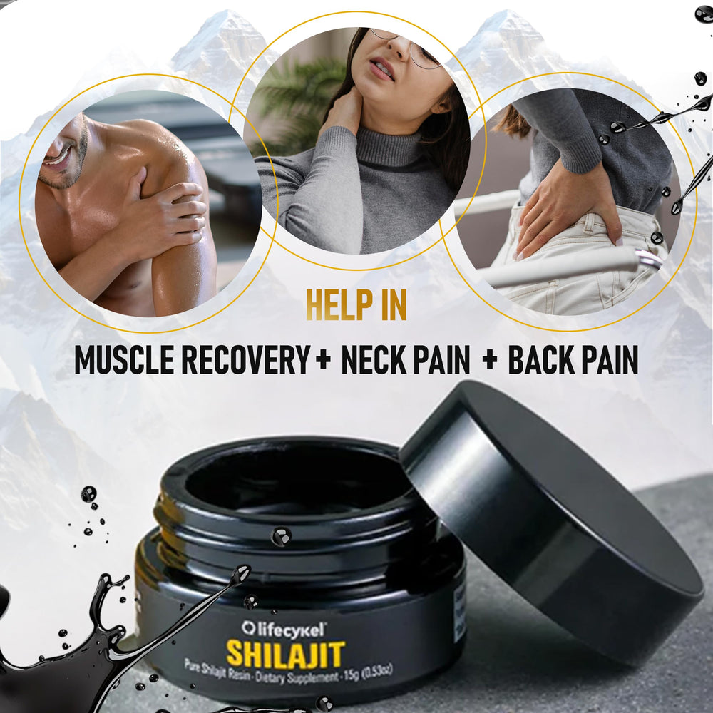 Life Cykel Pure Shilajit Resin 15g scoop showing precise dosing.
