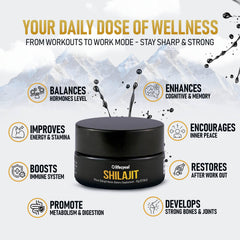 Life Cykel Shilajit Resin close-up illustrating focus and cognitive clarity.