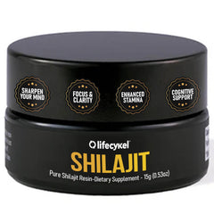Life Cykel Pure Shilajit Resin wild-harvested source supporting stamina and balance.