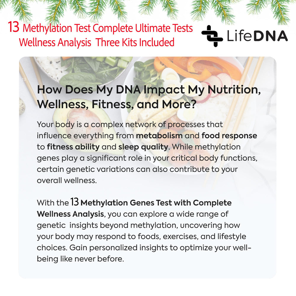 LIFEDNA family 3-pack includes 135+ wellness reports for personalized plans.